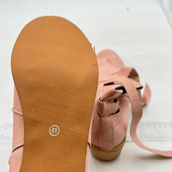 Ankle Boots for Women,Wide Ankle Lace Up,Side Zipper,Round Toe,Chunky Heels Boot - Picture 5 of 7